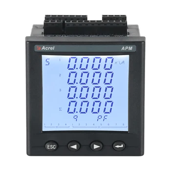 Класс точности 0,5 С / 0,2 С Панель Трехфазной многофункциональной связи Ethernet Анализатор электроэнергии Монитор Измеритель