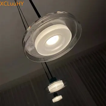 Лаконичный стеклянный подвесной светильник с одной головкой, обеденный светильник, прикроватный подвесной светильник для спальни