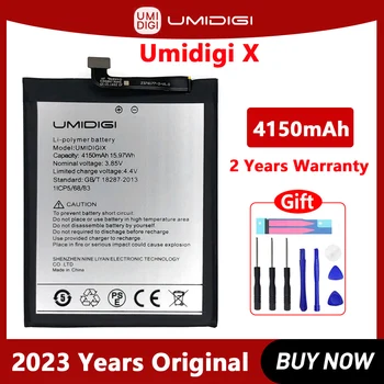 Новый оригинальный аккумулятор для телефона UMI UMIDIGI X 4150 мАч, высококачественная аккумуляторная батарея с инструментами