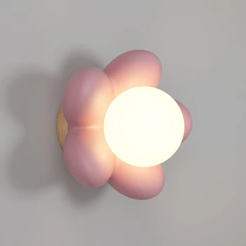 Подвесной светильник ресторана Nordic Cream Breeze Flower из экологически чистой смолы, настенный светильник, прикроватный светильник, светильник для детской комнаты