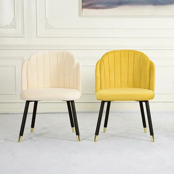 Эргономичные обеденные стулья, дизайнерский бархатный кухонный стул для гостиной, Современный домашний шезлонг для отдыха, Минималистская постмодернистская мебель